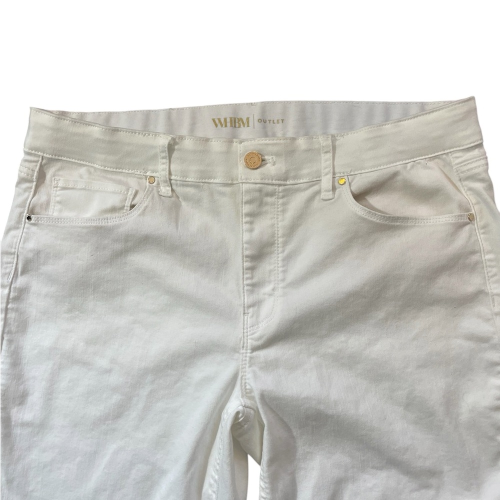 Y7- Girlfriend fit size 12 WHBM White Women’s High-Rise Slim Jeans - Picture 3 of 4